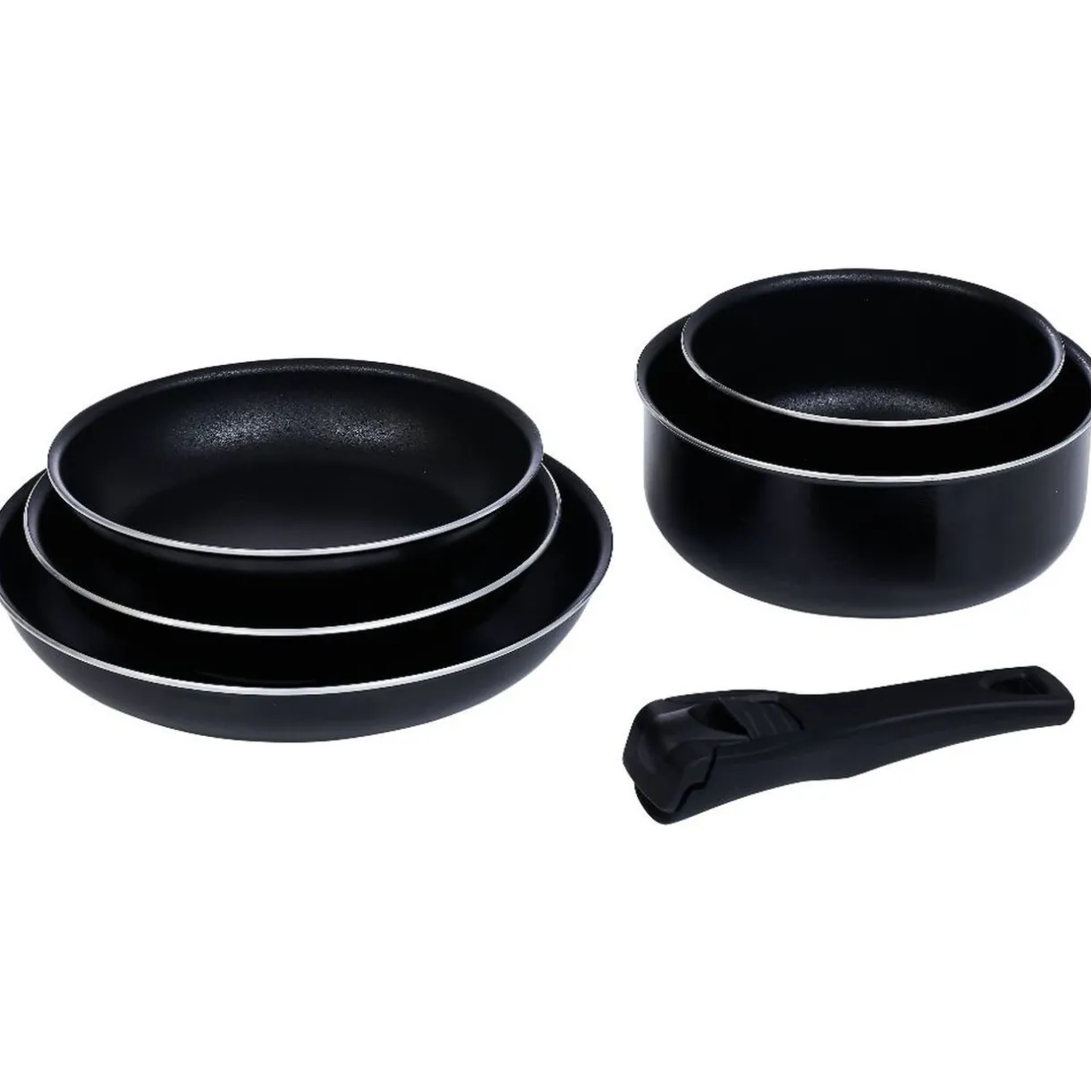 Batterie de cuisine 6 pièces aluminium noir^Gifi Clearance