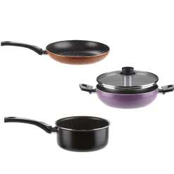 Batterie de cuisine aluminium 4 pièces^Gifi New