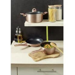 Batterie de cuisine aluminium forgé 3 pièces tous feux dont induction^Gifi Best