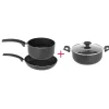 Batterie de cuisine tous feux dont induction x3 avec couvercle^Gifi Clearance