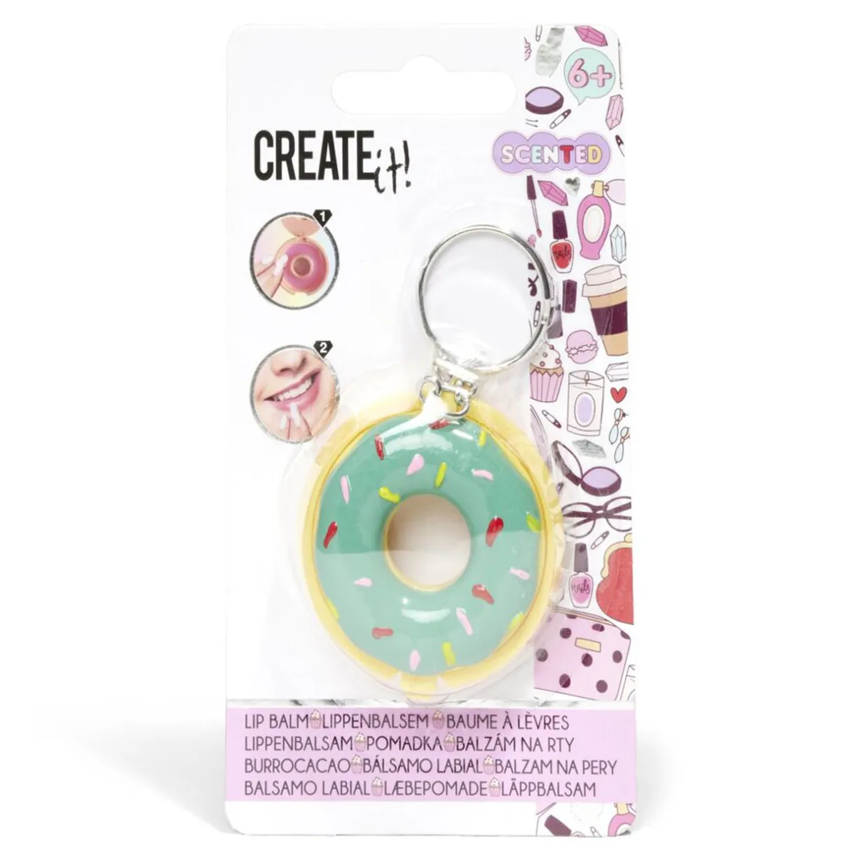 Gifi Baume à lèvre enfant Create it! porte-clé donut - 6 modèles