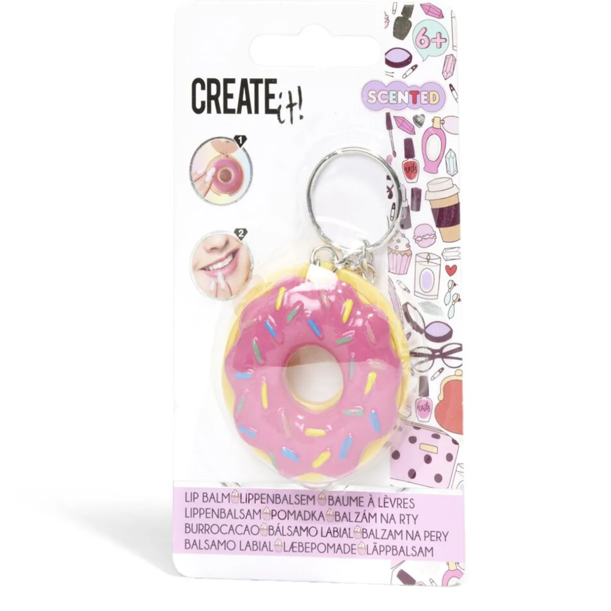 Gifi Baume à lèvre enfant Create it! porte-clé donut - 6 modèles