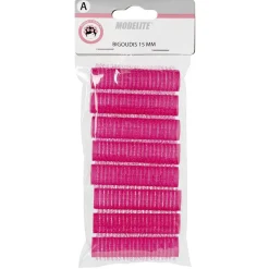Clearance Gifi Bigoudis à scratch 15 mm fuchsia x8