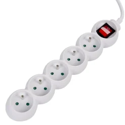 Sale Gifi Bloc multiprise blanc interrupteur 5 prises