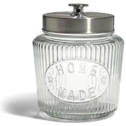 Bocal de conservation 1L en verre avec couvercle en métal Ø11,5xH18cm^Gifi Clearance