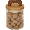 Bocal de conservation 500ml en verre avec couvercle en bois Ø9,5xH10cm^Gifi New