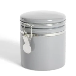 Bocal en céramique avec clip en métal Ø10xH13cm^Gifi Best