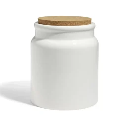 Bocal en céramique avec couvercle en liège Ø14,5xH17cm^Gifi Sale