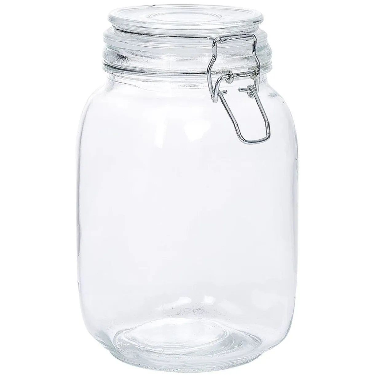 Bocal en verre avec couvercle à charnière 1,5 L^Gifi New