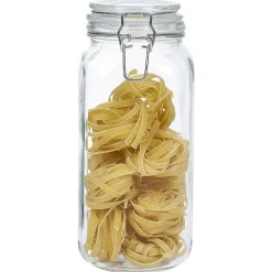 Bocal en verre avec couvercle à charnière 2,2 L^Gifi Online