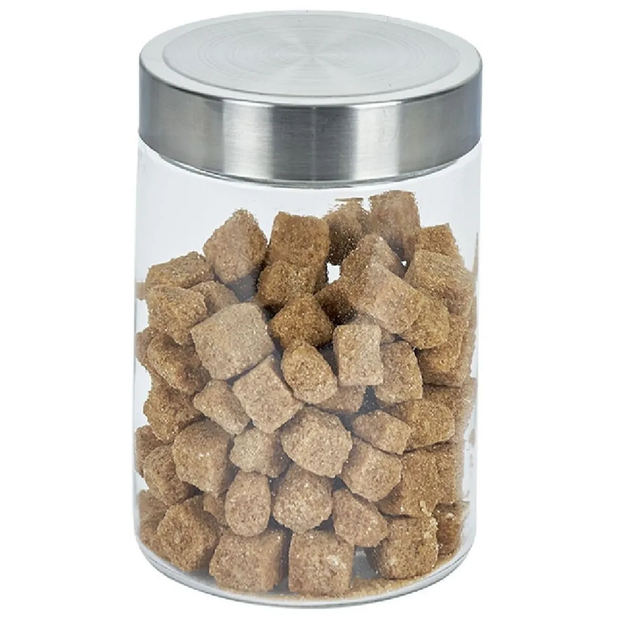 Bocal en verre avec couvercle inox - Lot de 4^Gifi Clearance