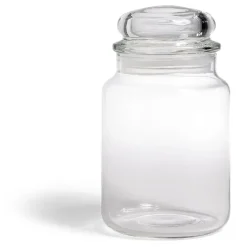 Bocal en verre transparent avec couvercle hermétique 800ml - H.17cm^Gifi Outlet