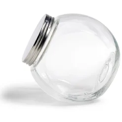 Bocal en verre transparent couvercle métal 2000ml - 17,5x12,5xH.17cm^Gifi New