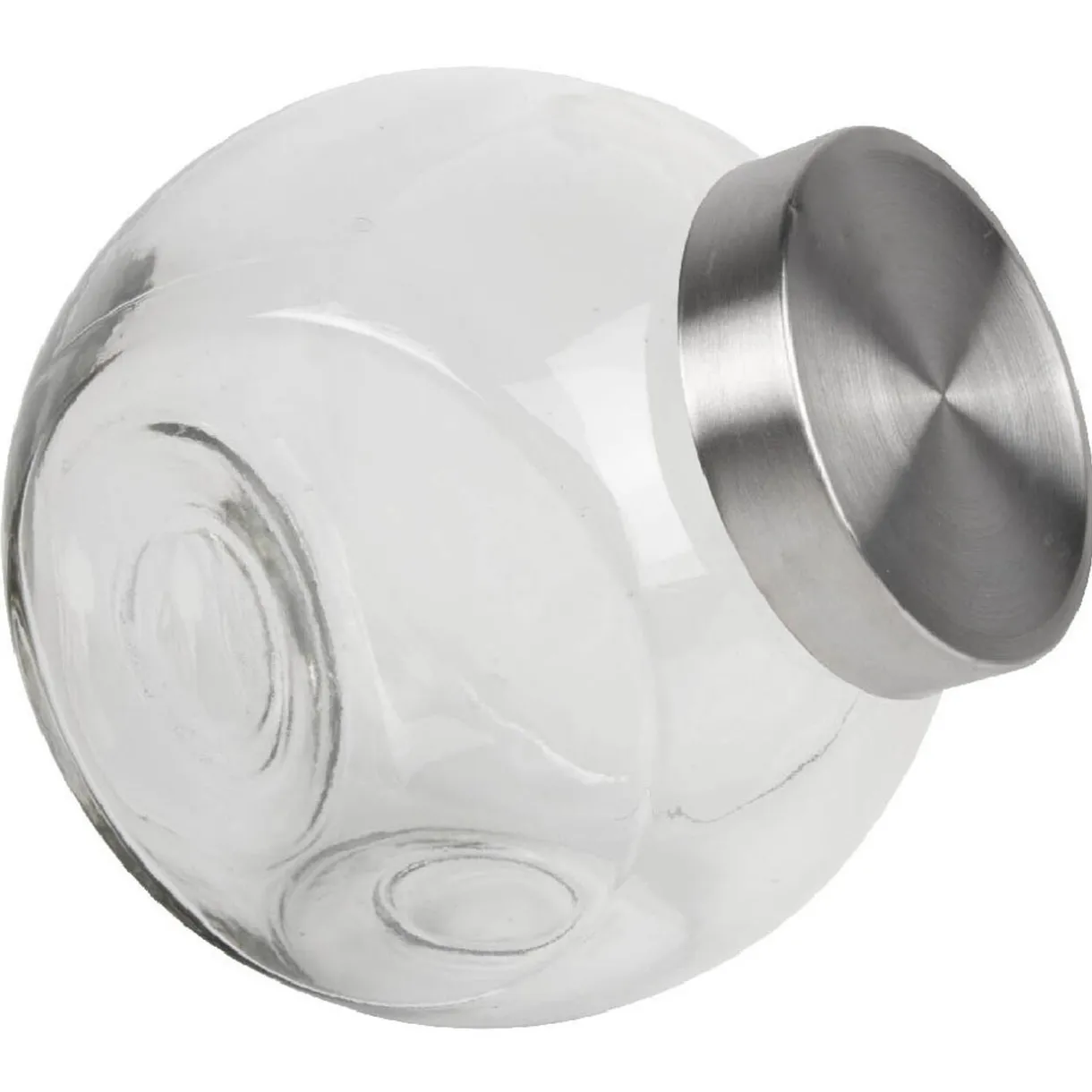 Bocal incliné verre couvercle métal 3 L^Gifi Discount