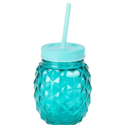 Bocal verre + paille couleur^Gifi Outlet