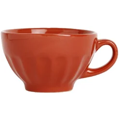 Bol à café avec anse rouge cotelé^Gifi New