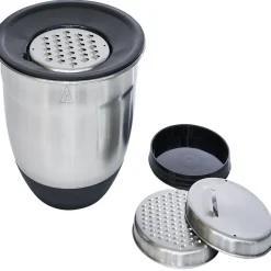 Bol à mixer inox avec base silicone et 3 râpes Ø22xH11,2cm^Gifi Hot