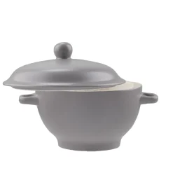 Bol à soupe gris avec couvercle^Gifi Outlet