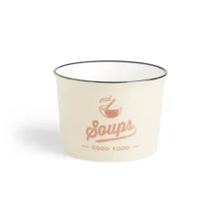 Bol à soupe 500ml faïence beige Ø12xH8,4cm^Gifi Discount