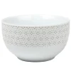 Bol blanc à motif taupe^Gifi Discount