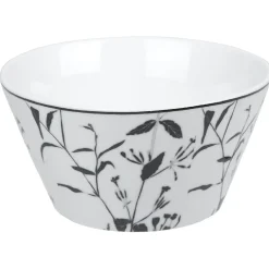 Bol blanc décor tiges feuilles noires^Gifi Hot