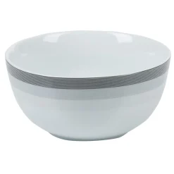 Bol blanc et gris Sérénité Rayures^Gifi Discount