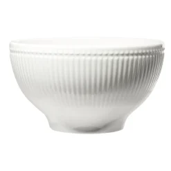 Bol Colombe en porcelaine striée blanc Ø15xH8cm^Gifi Outlet