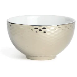 Bol céramique argenté, Ø 11 cm, 2 modèles^Gifi Clearance