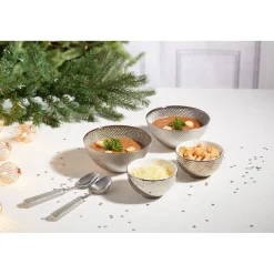 Bol céramique argenté, Ø 11 cm, 2 modèles^Gifi Clearance