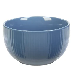 Bol en porcelaine bleu avec rainures verticales en relief^Gifi Online