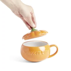 Bol forme citrouille avec couvercle et poignée Ø14cm^Gifi Clearance