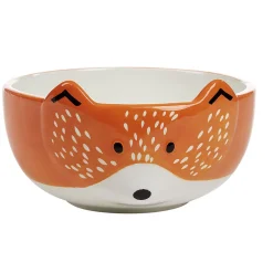 Bol forme tête de renard en faïence marron et blanc^Gifi Online