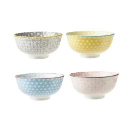 Bol japonais carreau de ciment muticolore x4^Gifi