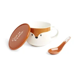 Bol jumbo 62cl avec cuillère et couvercle renard^Gifi Discount