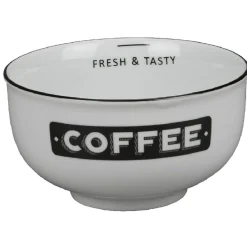 Bol petit déjeuner blanc message coffee noir Bakery^Gifi Best