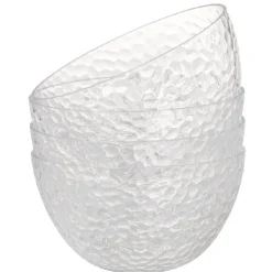 Bol plastique transparent martelé x4^Gifi Outlet