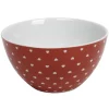 Bol rouge design coeurs blancs^Gifi Online