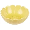 Bol saladier forme fleur dolomite jaune Ø16xH7,5cm^Gifi Hot
