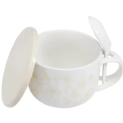 Bol soupe jumbo 62cl et cuillère porcelaine nature^Gifi New