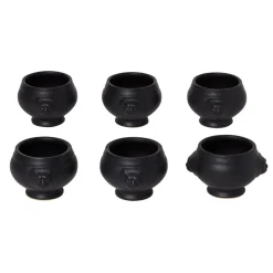 Bol tête de lion noir mat x6^Gifi New