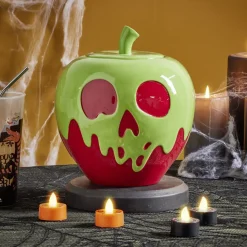 Bonbonnière Halloween Disney Villains rouge et vert Ø20xH22,5cm^Gifi