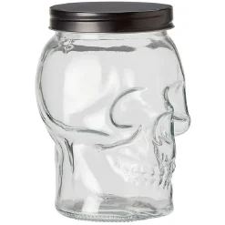 Bonbonnière transparente design Tête de mort Halloween 1,5L^Gifi