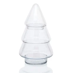 Bonbonnière transparente forme sapin^Gifi