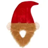 Clearance Gifi Bonnet de lutin rouge avec barbe marron Noël