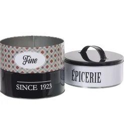 Rangement|Gifi Boîte à 3 compartiments carreaux de ciment noir et blanc