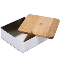 Boîte à biscuit rectangulaire blanc naturel^Gifi Sale