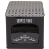 Boîte à biscuits carrée design "Servez-vous - Chez Violette"^Gifi Discount