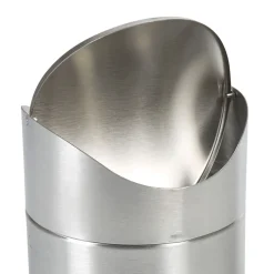 Nettoyage Et Entretien|Gifi Boîte à coton grise chromé