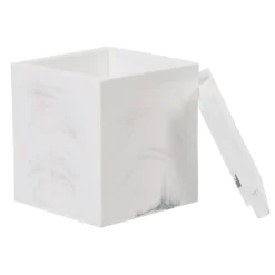 Gifi Boîte à coton résine effet marbre