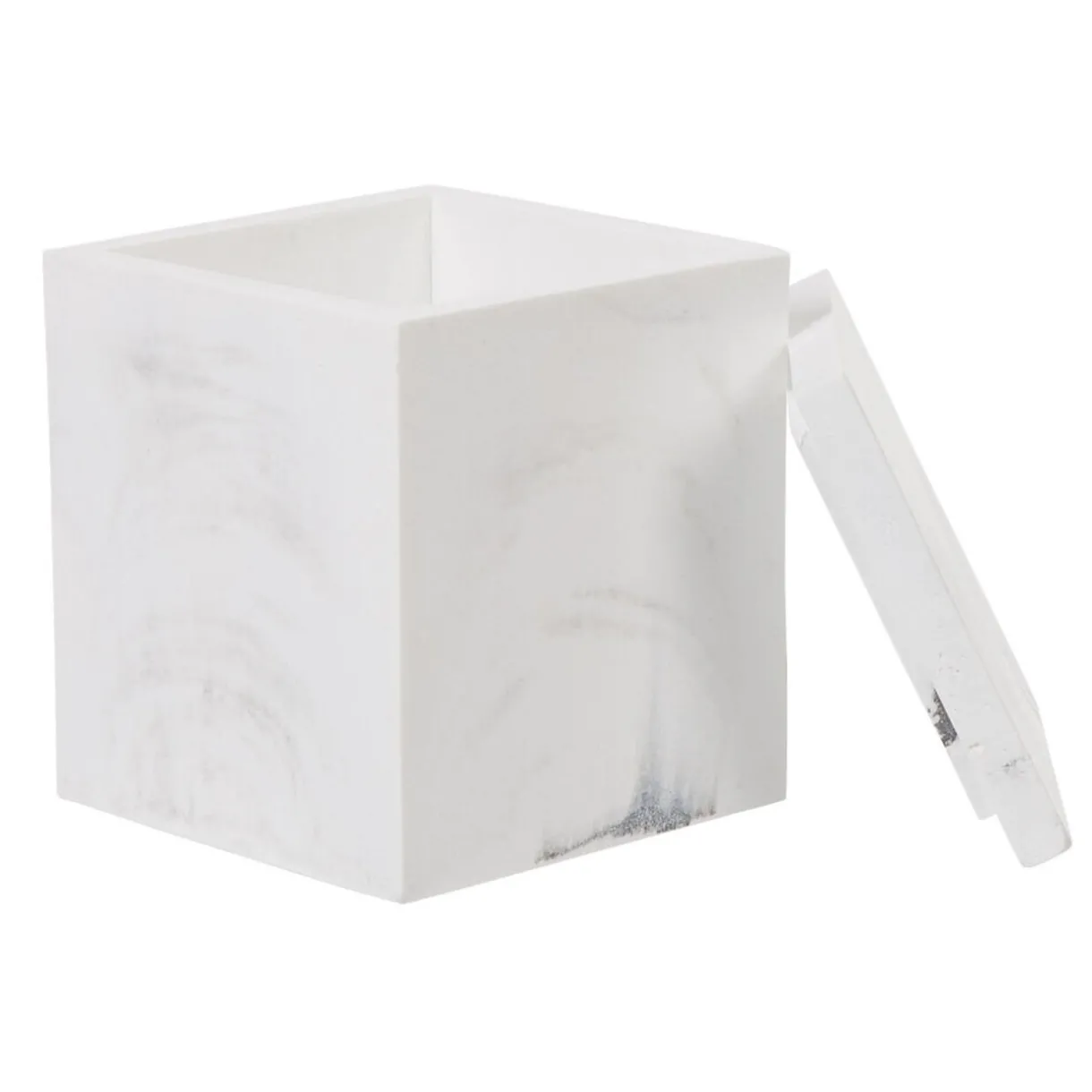Gifi Boîte à coton résine effet marbre